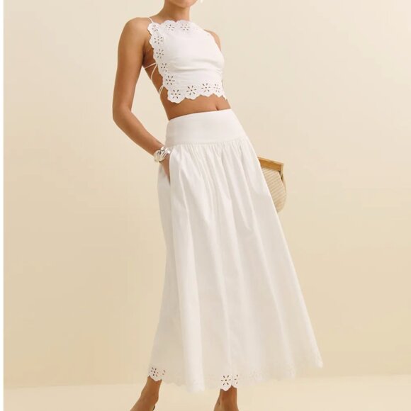 Reformation Cordelia Two Piece Ivory - Size 2